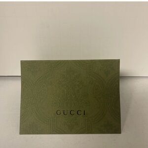 100% Authentic GUCCI Empty Green Envelope Gift Receipt Holder
